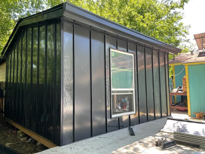 Black standing seam metal wall panels for Metal Roof Installation in Miramar